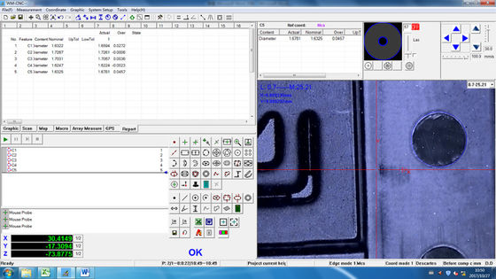 Mesin Pengukur Koordinat 2D CNC Manual Untuk Cetakan Elektronik